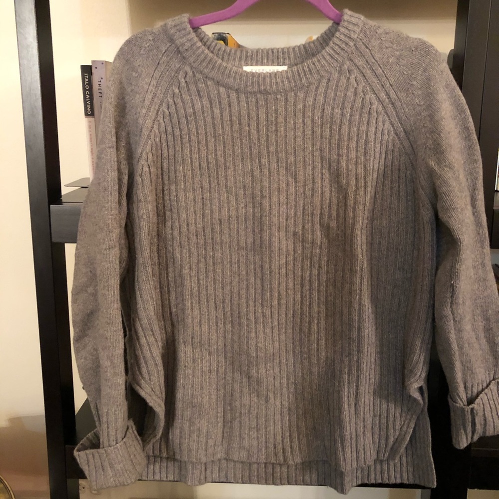 Everlane Ribbed Wool-Cashmere Crew